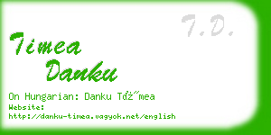 timea danku business card